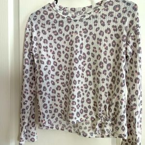 NWT size L 10-12 SO leopard print shirt